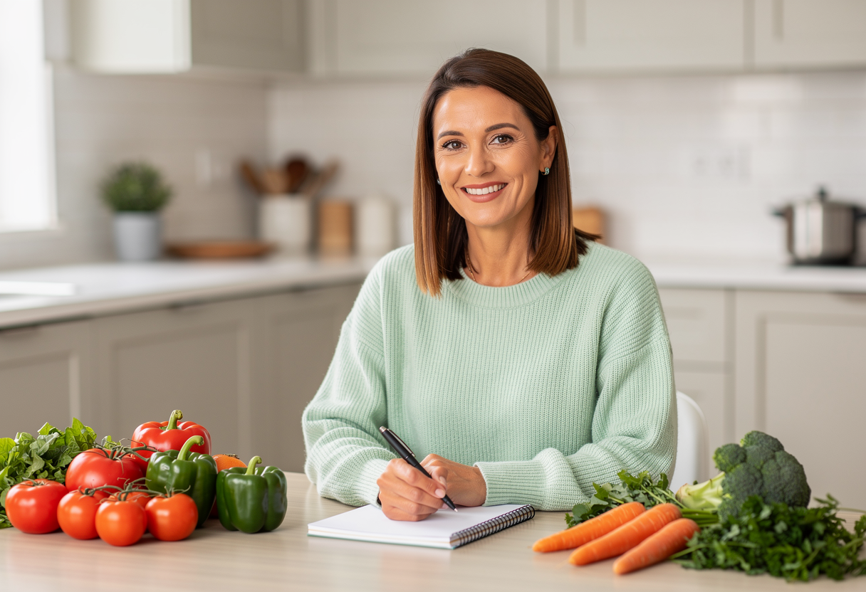 Woman planning meals